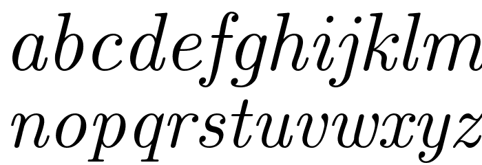 CMU Serif Italic Font LOWERCASE