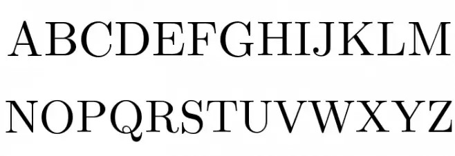 CMU Serif Roman Schriftart Groß