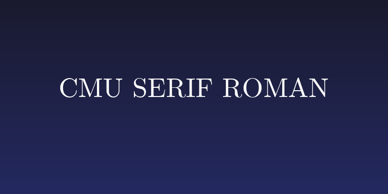 CMU Serif Roman Social Header