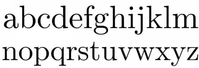 CMU Serif Roman फ़ॉन्ट लोअरकेस