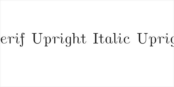 CMU Serif Upright Italic UprightItalic Logo