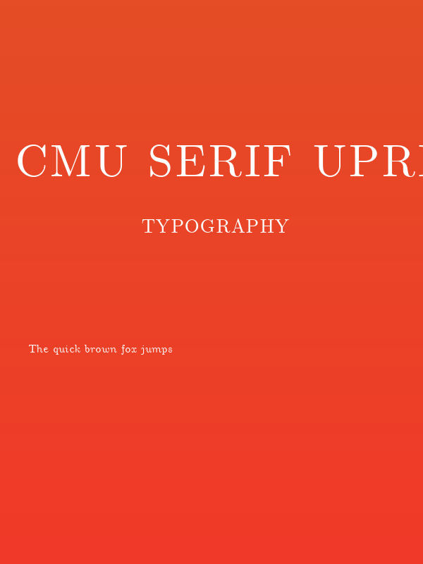 CMU Serif Upright Italic UprightItalic Poster