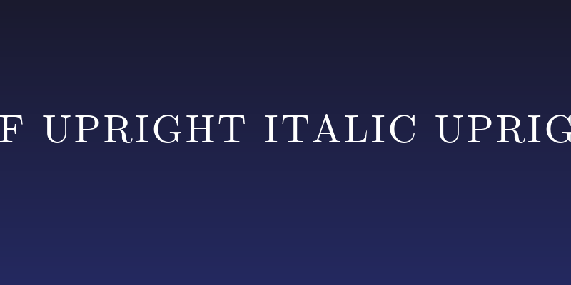 CMU Serif Upright Italic UprightItalic Social Header