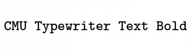CMU Typewriter Text Bold  Frei Schriftart Herunterladen