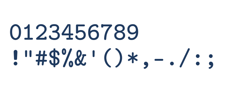 CMU Typewriter Text Bold Other Characters