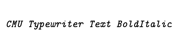 CMU Typewriter Text BoldItalic Font