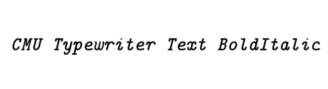 CMU Typewriter Text BoldItalic  Frei Schriftart Herunterladen