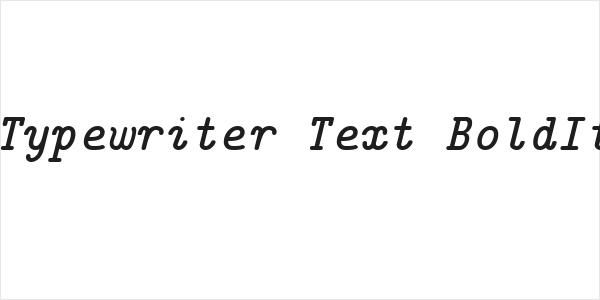 CMU Typewriter Text BoldItalic Logo