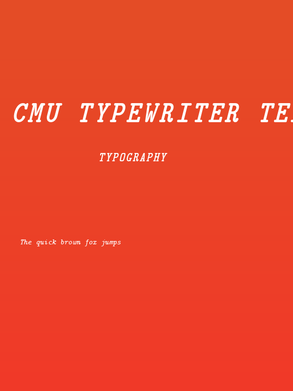 CMU Typewriter Text BoldItalic Poster