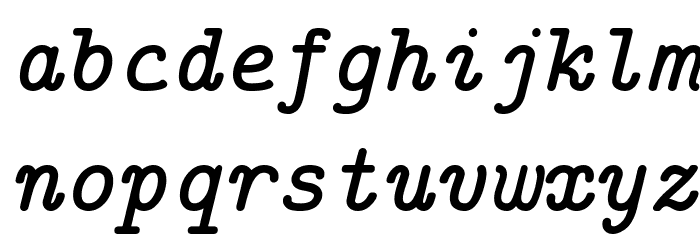 CMU Typewriter Text BoldItalic Font LOWERCASE
