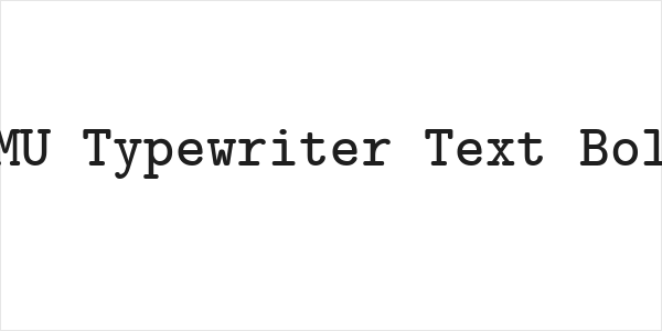 CMU Typewriter Text Bold Logo