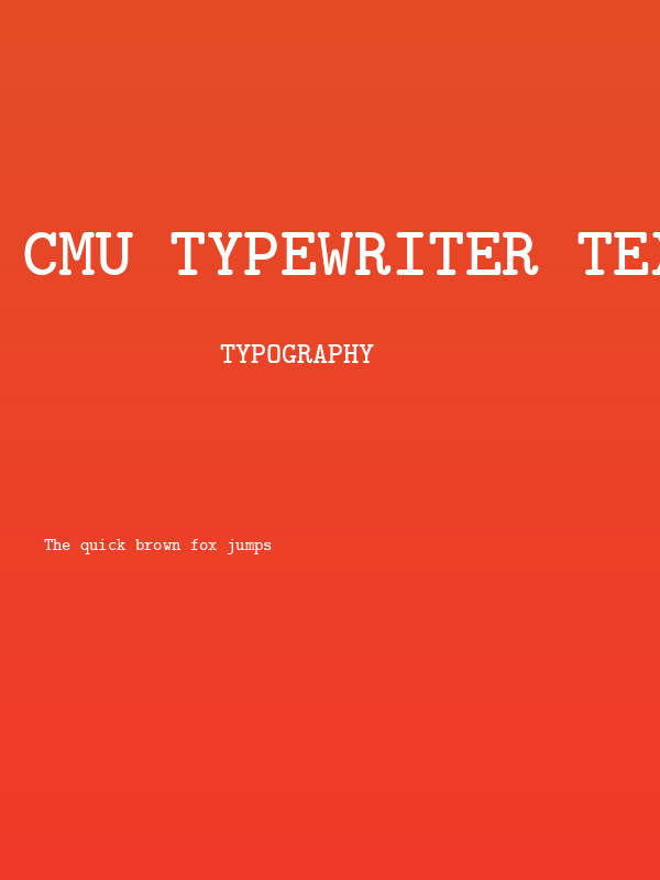 CMU Typewriter Text Bold Poster