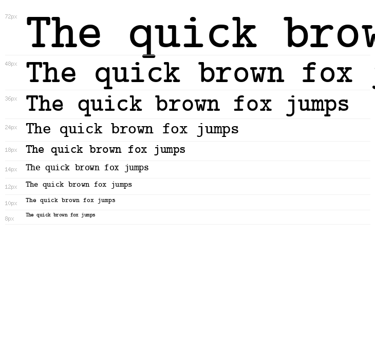 CMU Typewriter Text Bold Waterfall