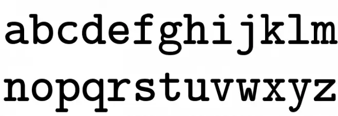 CMU Typewriter Text Bold 字体 小写