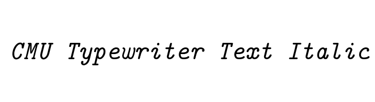CMU Typewriter Text Italic Polices