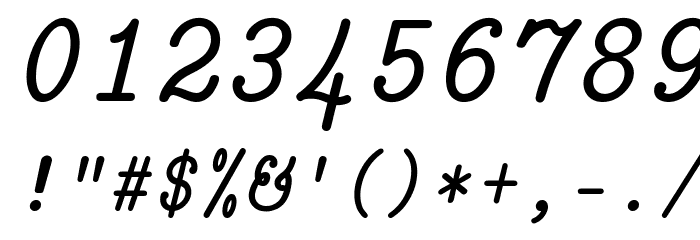 CMU Typewriter Text Italic Font OTHER CHARS