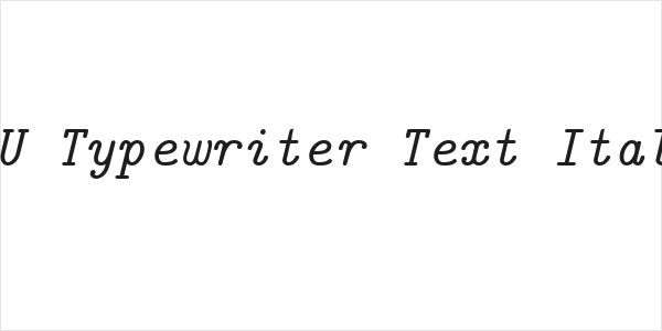 CMU Typewriter Text Italic Logo
