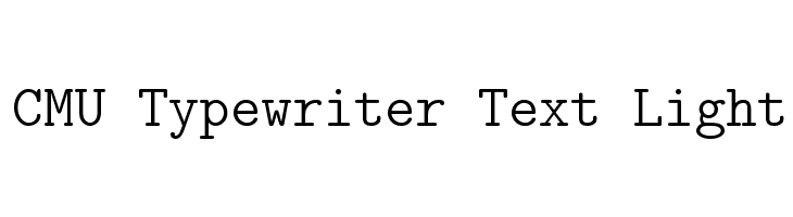 CMU Typewriter Text Light  नि: शुल्क फ़ॉन्ट्स डाउनलोड