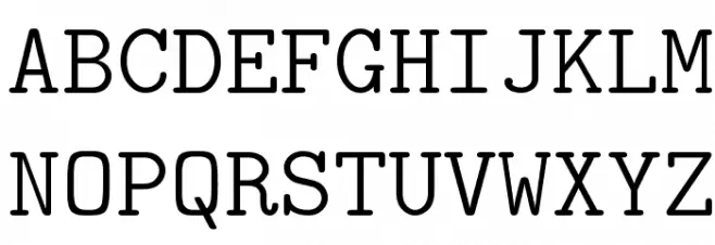 CMU Typewriter Text Light 字体 大写