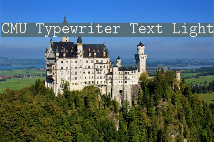 CMU Typewriter Text Light Font examples