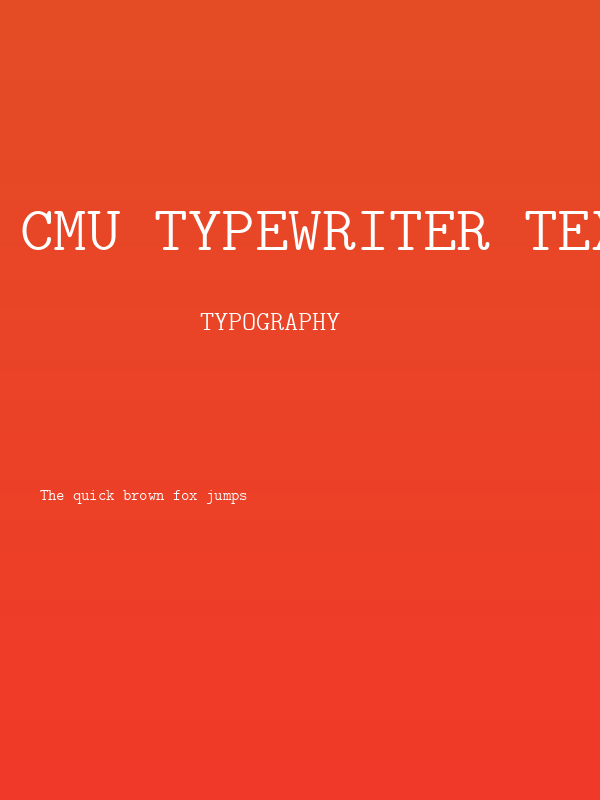 CMU Typewriter Text Light Poster