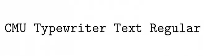 CMU Typewriter Text Regular  Frei Schriftart Herunterladen