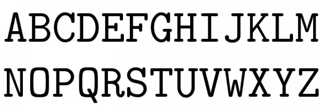 CMU Typewriter Text Regular フォント 大文字