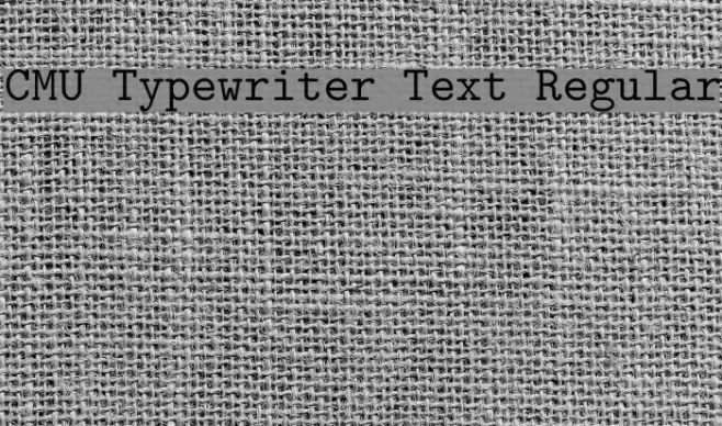 CMU Typewriter Text Regular Font examples