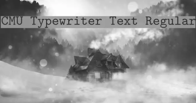 CMU Typewriter Text Regular Font examples