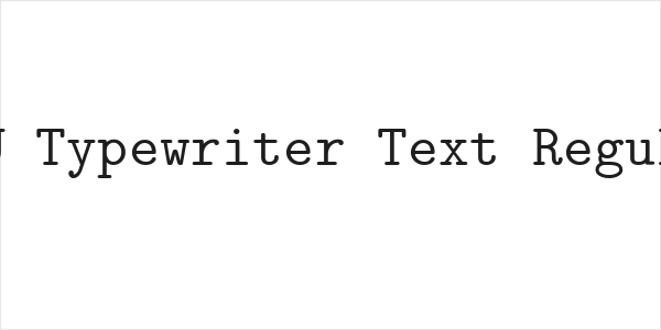 CMU Typewriter Text Regular Logo