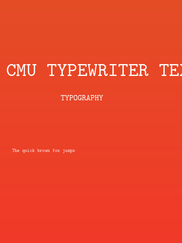 CMU Typewriter Text Regular Poster