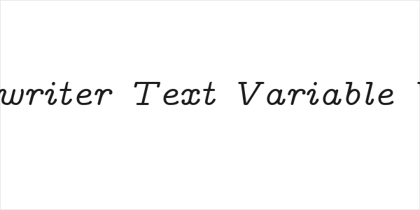 CMU Typewriter Text Variable Width Italic Logo