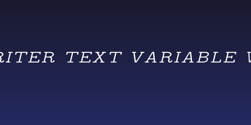 CMU Typewriter Text Variable Width Italic Social Header