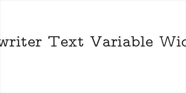 CMU Typewriter Text Variable Width Medium Logo