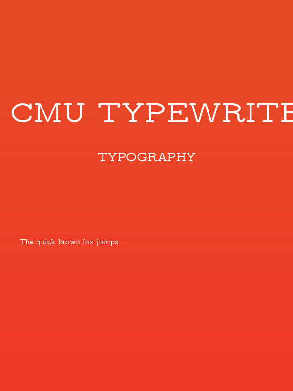 CMU Typewriter Text Variable Width Medium Poster