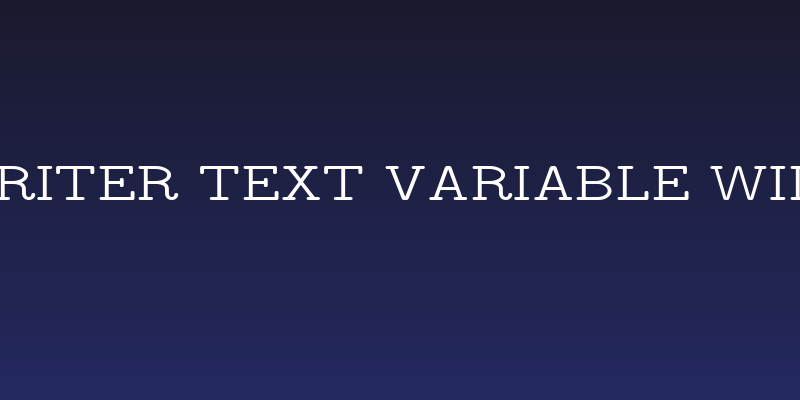 CMU Typewriter Text Variable Width Medium Social Header