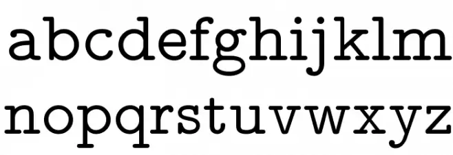 CMU Typewriter Text Variable Width Medium फ़ॉन्ट लोअरकेस