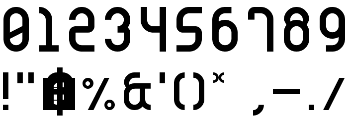 CnstrcT Regular Font OTHER CHARS