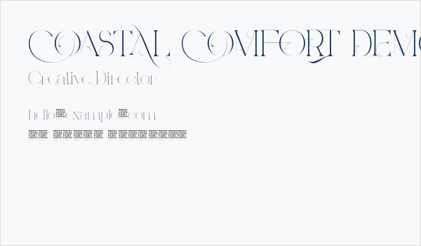 COASTAL COMFORT DEMO REGULAR Business Card