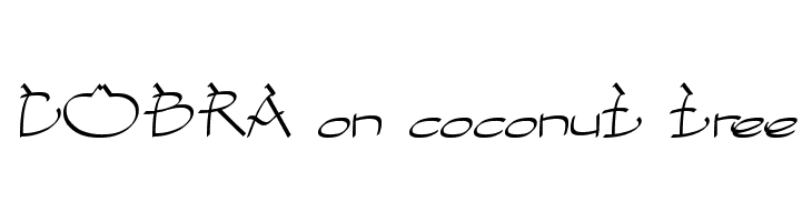 COBRA on coconut tree Font