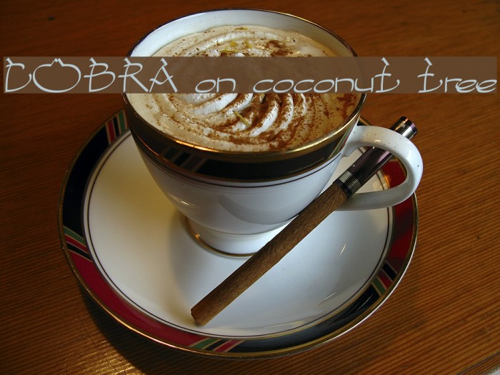 COBRA on coconut tree Font examples