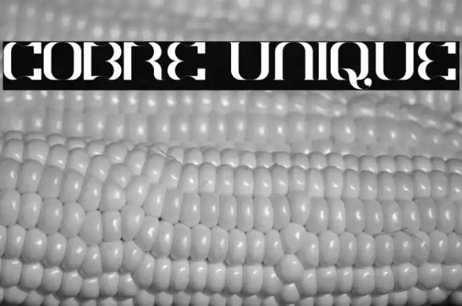 COBRE UNIQUE Font examples