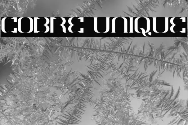 COBRE UNIQUE Font examples