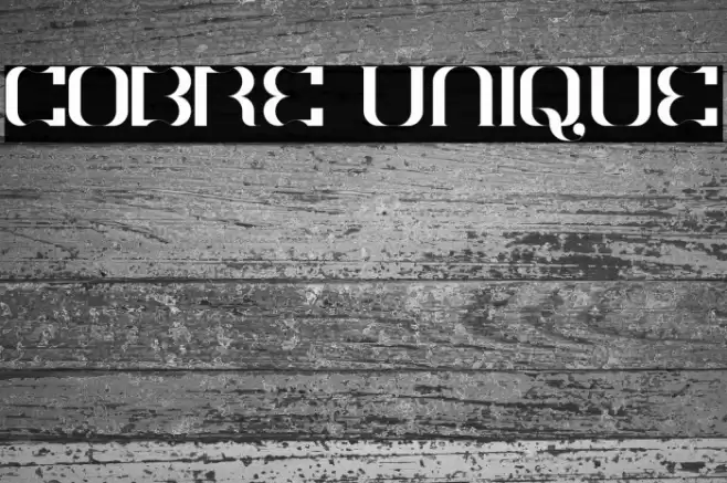 COBRE UNIQUE Font examples