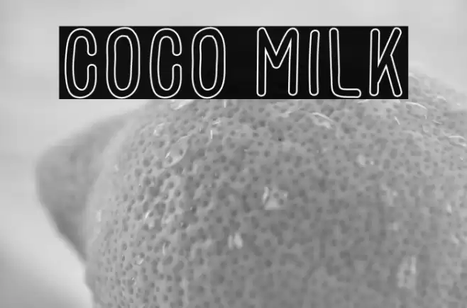COCO MILK Font examples