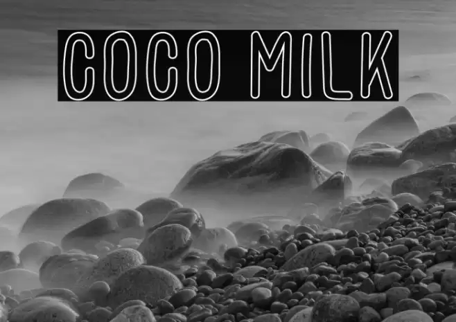 COCO MILK Font examples