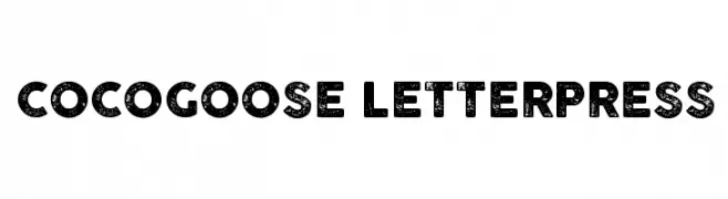 COCOGOOSE LETTERPRESS  Fuentes Gratis Descargar