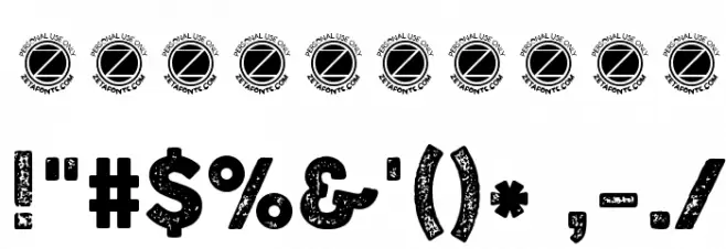 COCOGOOSE LETTERPRESS Font OTHER CHARS