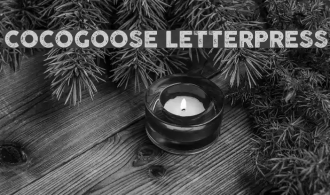 COCOGOOSE LETTERPRESS Font examples