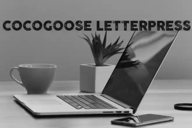 COCOGOOSE LETTERPRESS Font examples